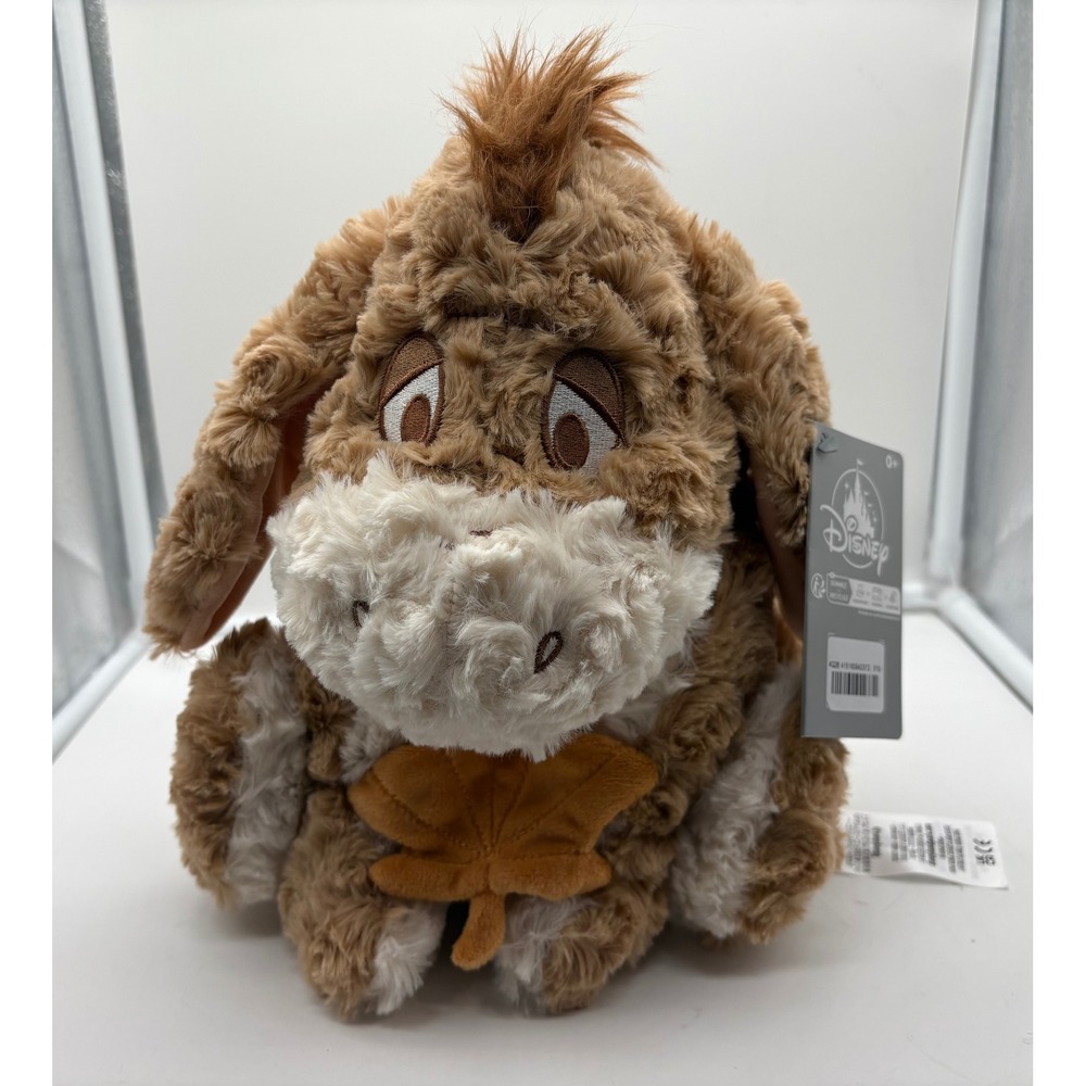 Disney Store Eeyore Fall Vibes 10" Plush Winnie The Pooh Autumn Leaf NWT